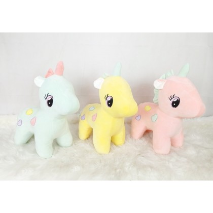 {M'SIA STOCK} UNICORN（STRETCH COTTON） STANDING SOFTTOYS/PLUSHTOYS/KIDSTOYS 50CM 太空棉3色爱心独角马娃娃玩具公仔50厘米 Patung Beruang